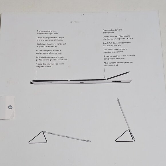 Authentic OEM Genuine Apple iPad Pro Smart Cover MK0l2ZMA/A 12.9"- Charcoal Gray - Picture 2 of 7